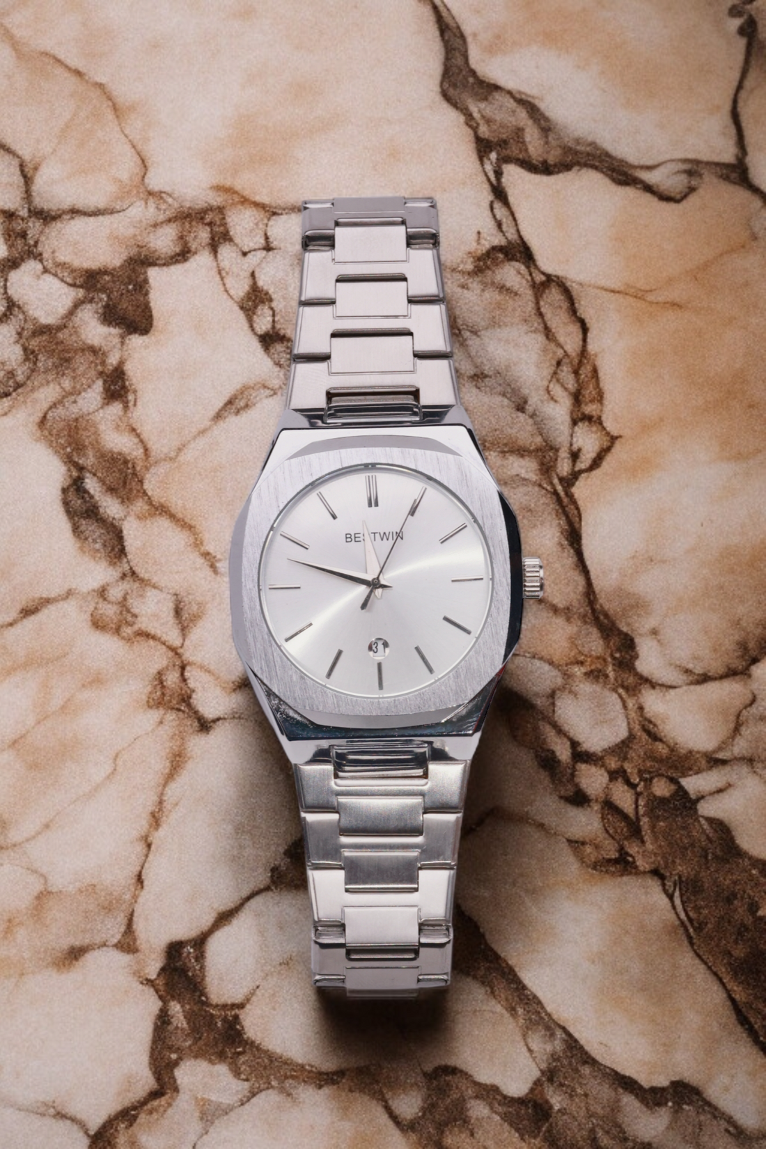 Bestwin Octa Date Steel Watch